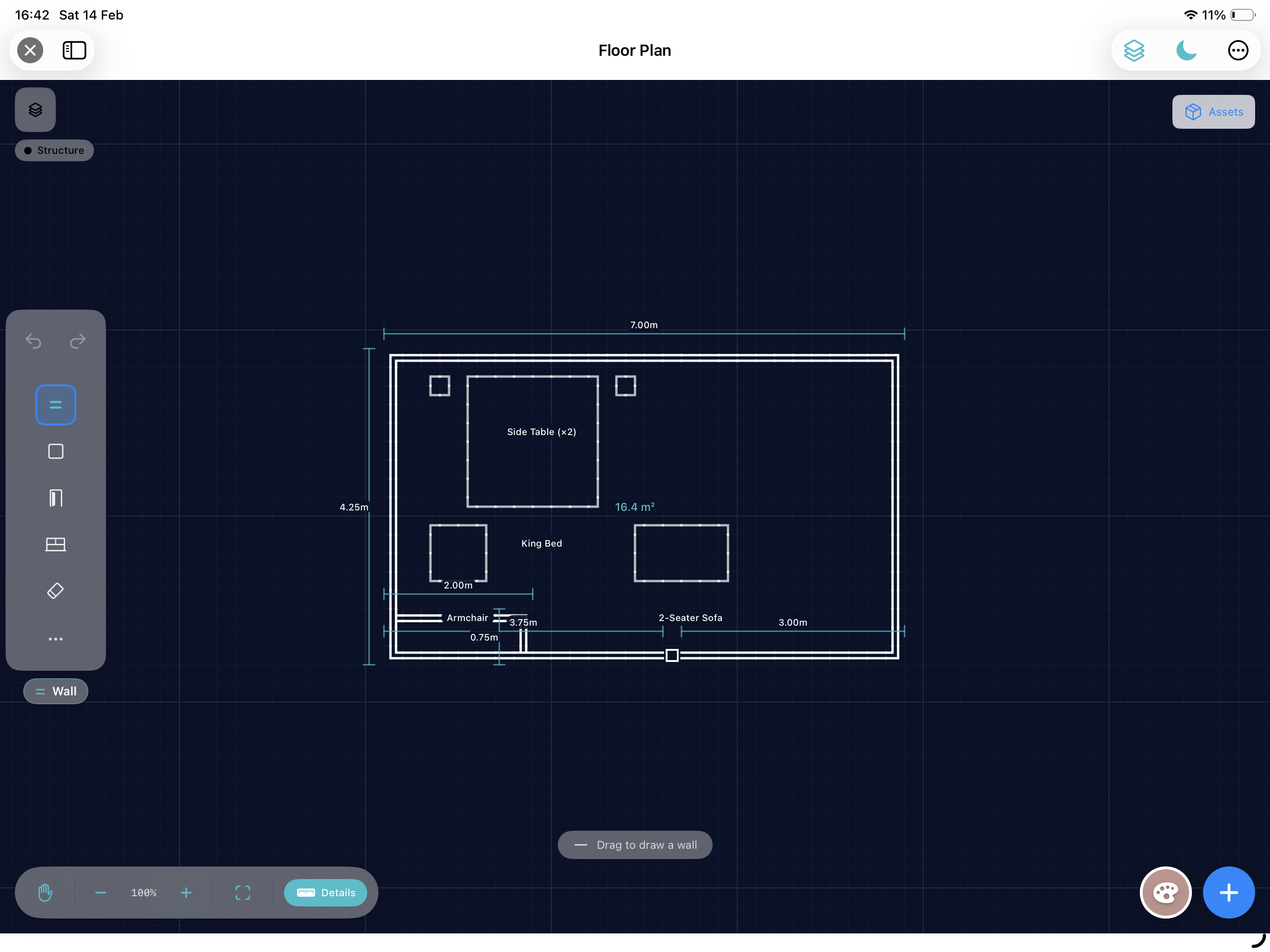 Master Suite floor plan template